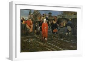 Seventeenth-Century Moscow Street on a Public Holiday, 1895-Andrei Petrovich Ryabushkin-Framed Giclee Print