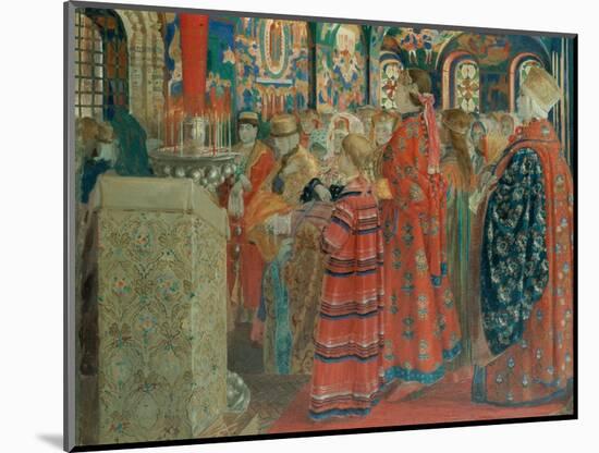 Seventeenth Century Russian Women at Church, 1899-Andrei Petrovich Ryabushkin-Mounted Giclee Print