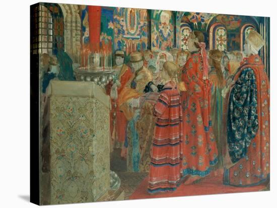 Seventeenth Century Russian Women at Church, 1899-Andrei Petrovich Ryabushkin-Stretched Canvas