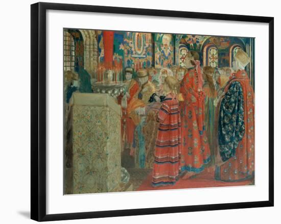 Seventeenth Century Russian Women at Church, 1899-Andrei Petrovich Ryabushkin-Framed Giclee Print