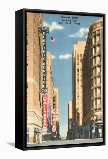 Seventh Street, Fort Worth, Texas-null-Framed Stretched Canvas