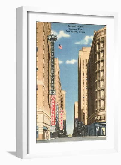 Seventh Street, Fort Worth, Texas-null-Framed Art Print