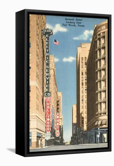 Seventh Street, Fort Worth, Texas-null-Framed Stretched Canvas