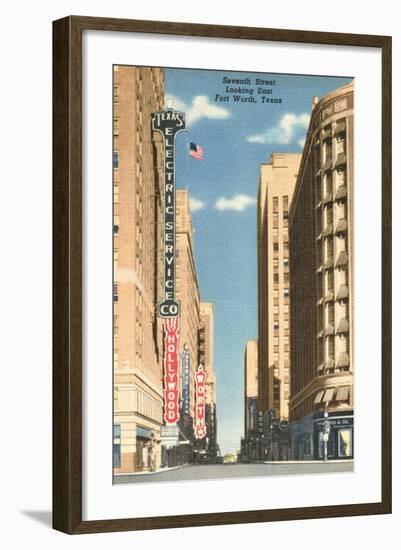 Seventh Street, Fort Worth, Texas-null-Framed Art Print