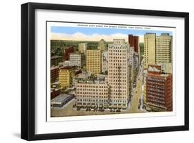 Seventh Street, Fort Worth, Texas-null-Framed Art Print