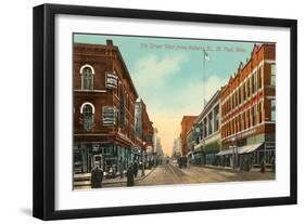 Seventh Street, St. Paul, Minnesota-null-Framed Art Print