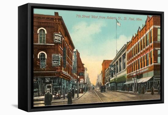 Seventh Street, St. Paul, Minnesota-null-Framed Stretched Canvas
