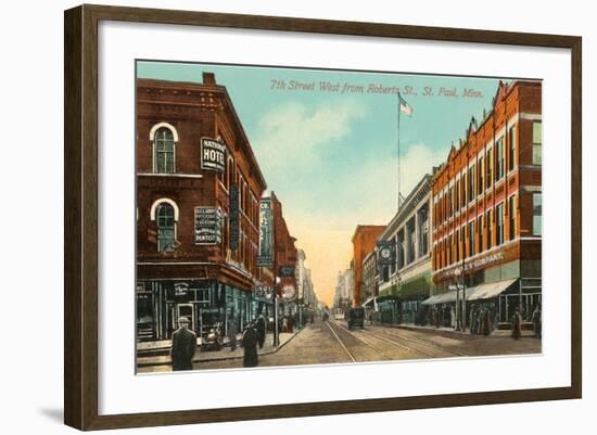 Seventh Street, St. Paul, Minnesota-null-Framed Art Print