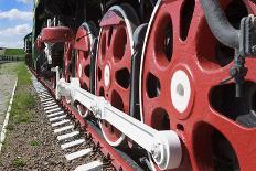 Wheels and Coupling Devices of A Big Locomotive-Sever180-Laminated Photographic Print