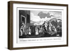 Several children of the Foundling Hospital, 1810-William Hogarth-Framed Giclee Print