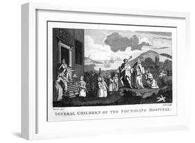 Several children of the Foundling Hospital, 1810-William Hogarth-Framed Giclee Print