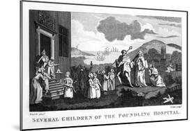 Several children of the Foundling Hospital, 1810-William Hogarth-Mounted Giclee Print