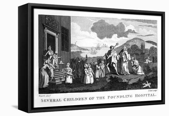 Several children of the Foundling Hospital, 1810-William Hogarth-Framed Stretched Canvas