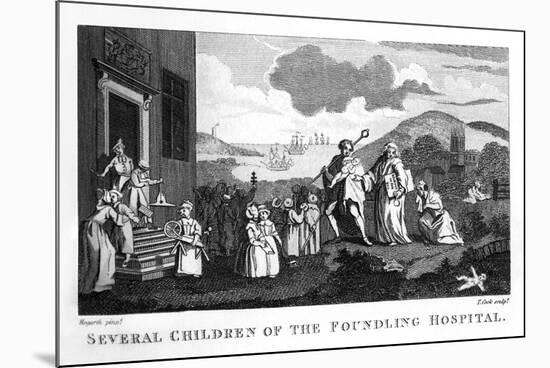 Several children of the Foundling Hospital, 1810-William Hogarth-Mounted Giclee Print