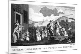 Several children of the Foundling Hospital, 1810-William Hogarth-Mounted Giclee Print