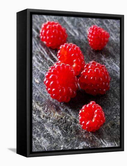 Several Japanese Wineberries on a Stone Board-Paul Williams-Framed Stretched Canvas