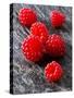Several Japanese Wineberries on a Stone Board-Paul Williams-Stretched Canvas