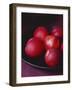 Several Nectarines in a Black Dish-Michael Paul-Framed Photographic Print