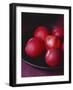 Several Nectarines in a Black Dish-Michael Paul-Framed Photographic Print