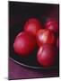 Several Nectarines in a Black Dish-Michael Paul-Mounted Photographic Print