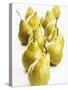 Several Pears Standing One Behind the Other-Dieter Heinemann-Stretched Canvas