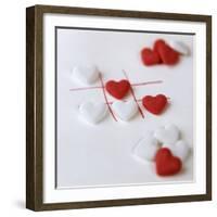 Several White and Red Grape Sugar Hearts-Anita Brantley-Framed Photographic Print