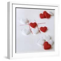 Several White and Red Grape Sugar Hearts-Anita Brantley-Framed Photographic Print