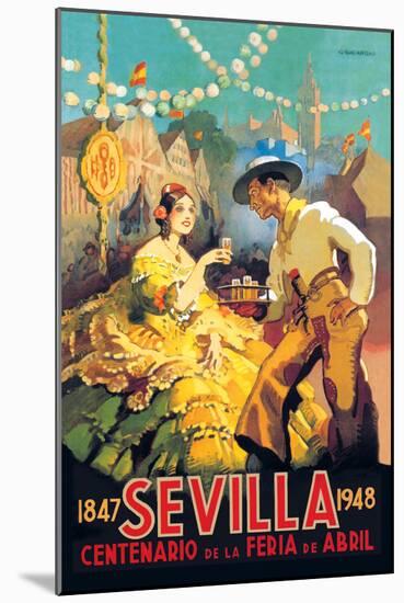 Sevilla Centenario de la Feria de Abril-Newell Convers Wyeth-Mounted Art Print