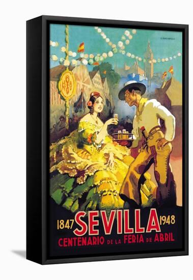 Sevilla Centenario de la Feria de Abril-Newell Convers Wyeth-Framed Stretched Canvas