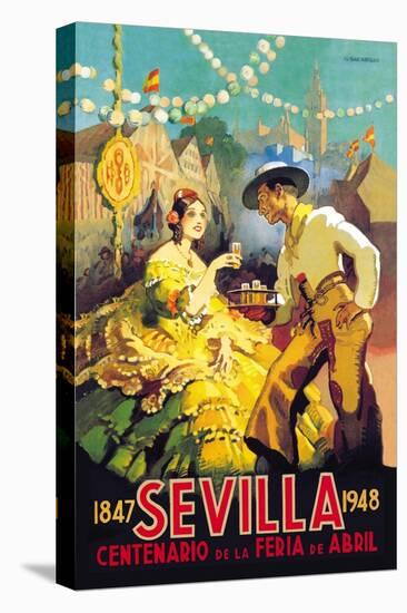 Sevilla Centenario de la Feria de Abril-Newell Convers Wyeth-Stretched Canvas