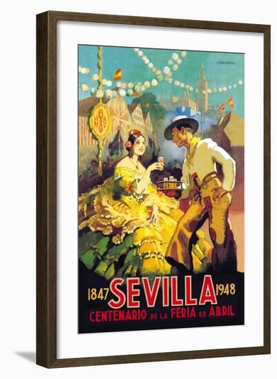 Sevilla Centenario de la Feria de Abril-Newell Convers Wyeth-Framed Art Print