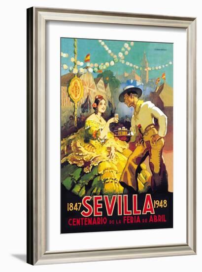 Sevilla Centenario de la Feria de Abril-Newell Convers Wyeth-Framed Art Print