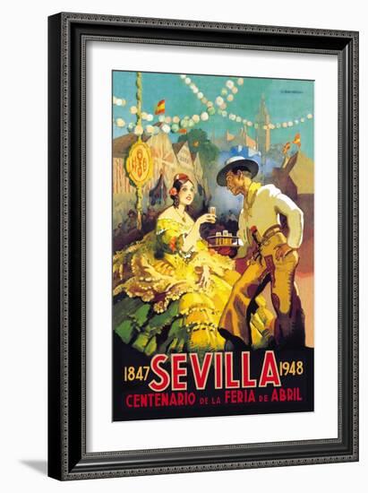 Sevilla Centenario de la Feria de Abril-Newell Convers Wyeth-Framed Art Print