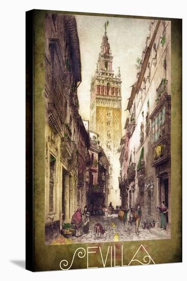 Sevilla Street Scene-null-Stretched Canvas