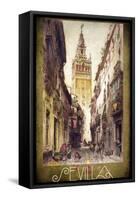 Sevilla Street Scene-null-Framed Stretched Canvas