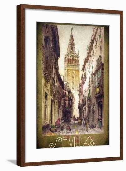 Sevilla Street Scene-null-Framed Giclee Print