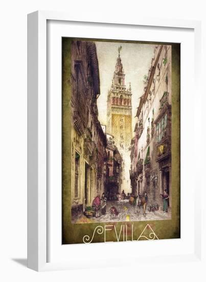 Sevilla Street Scene-null-Framed Giclee Print