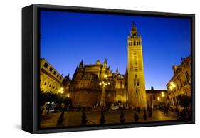 Seville Cathedral and Giralda, Seville, Andalucia, Spain-Carlo Morucchio-Framed Stretched Canvas