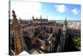 Seville Cathedral Seen from Giralda Bell Tower, Seville, Andalucia, Spain-Carlo Morucchio-Stretched Canvas