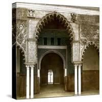 Seville (Spain), the Alcazar, Door of the Room of the Ambassadors-Leon, Levy et Fils-Stretched Canvas