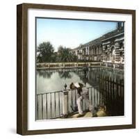 Seville (Spain), the Alcazar, Ornamental Lake and Pierre Le Cruel's Gallery-Leon, Levy et Fils-Framed Photographic Print