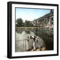 Seville (Spain), the Alcazar, Ornamental Lake and Pierre Le Cruel's Gallery-Leon, Levy et Fils-Framed Photographic Print