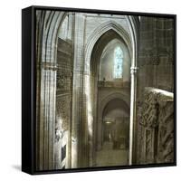 Seville (Spain), the Cathedral's Nave-Leon, Levy et Fils-Framed Stretched Canvas