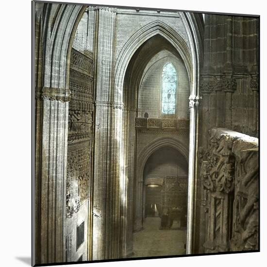 Seville (Spain), the Cathedral's Nave-Leon, Levy et Fils-Mounted Photographic Print