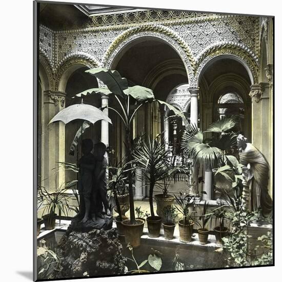 Seville (Spain), the House of Don Manuel De Las Heras, the Courtyard-Leon, Levy et Fils-Mounted Photographic Print