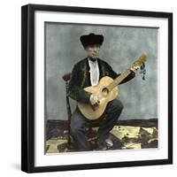 Seville (Spain), the Mandolinist Antonio Perez Circa 1885-Leon, Levy et Fils-Framed Photographic Print