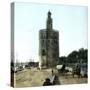 Seville (Spain), the Tower of Gold-Leon, Levy et Fils-Stretched Canvas