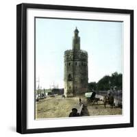 Seville (Spain), the Tower of Gold-Leon, Levy et Fils-Framed Photographic Print