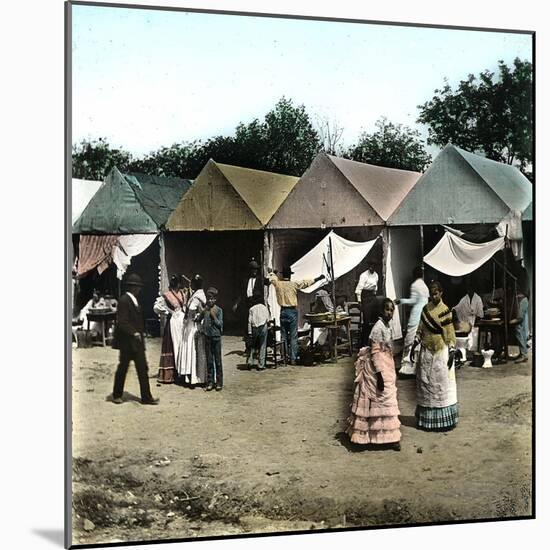 Seville (Spain), Vendors Selling Fried Foods at the Fair-Leon, Levy et Fils-Mounted Photographic Print
