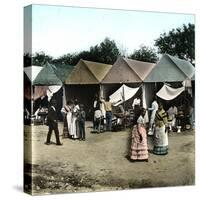 Seville (Spain), Vendors Selling Fried Foods at the Fair-Leon, Levy et Fils-Stretched Canvas